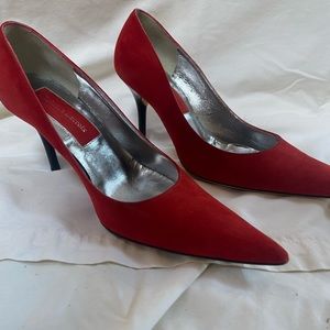 Christian Lacroix suede heels